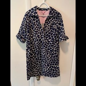 Navy Lilly Pulitzer shirt dress. NWT, size 10